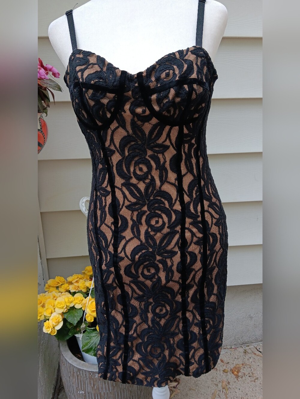 INC Black lace vintage mini cocktail dress. NEW, never Worn. - Picture 8 of 8